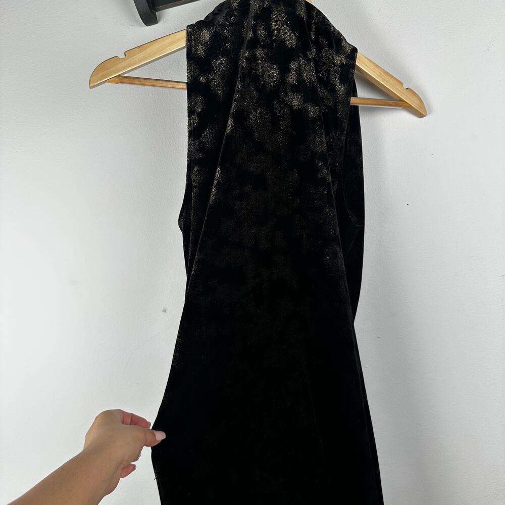 Elie Tahari Belecia Faux Wrap Sleeveless Velvet Dress mob wife aesthetic Medium - Picture 6 of 7